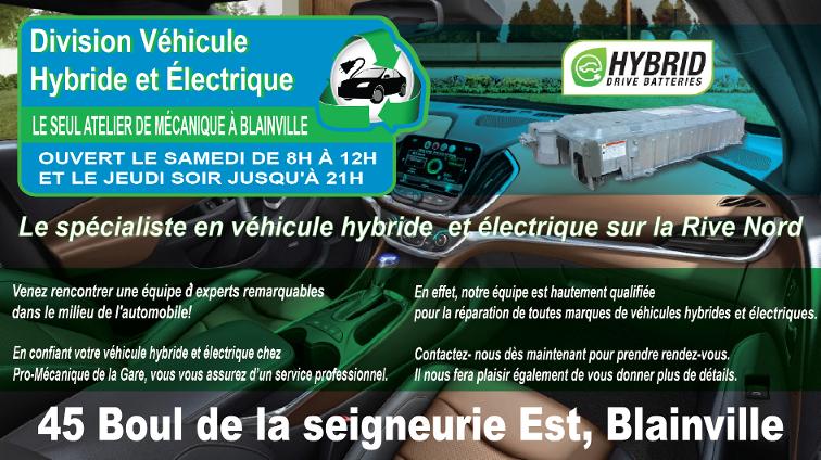 garage voiture hybride et électrique